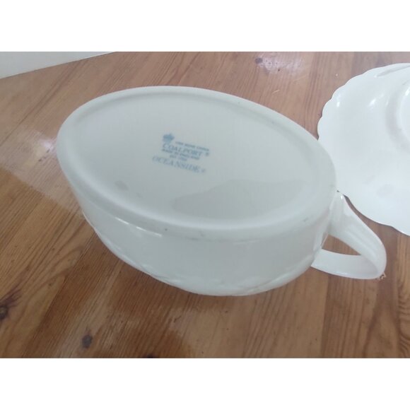 Coalport Bone China Gravy Boat and Underplate Oceanside Pattern - Picture 10 of 13